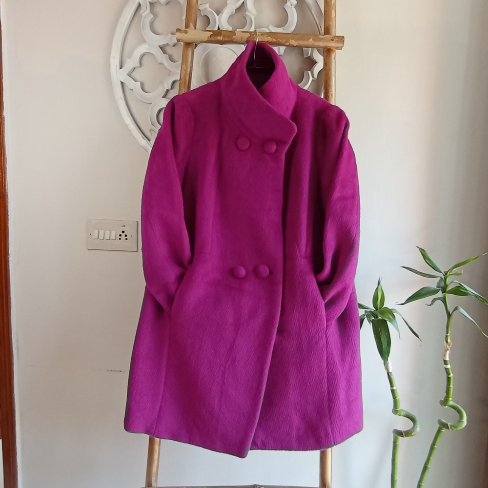 Korean Lightweight Wool Coat - Picture 10 of 16